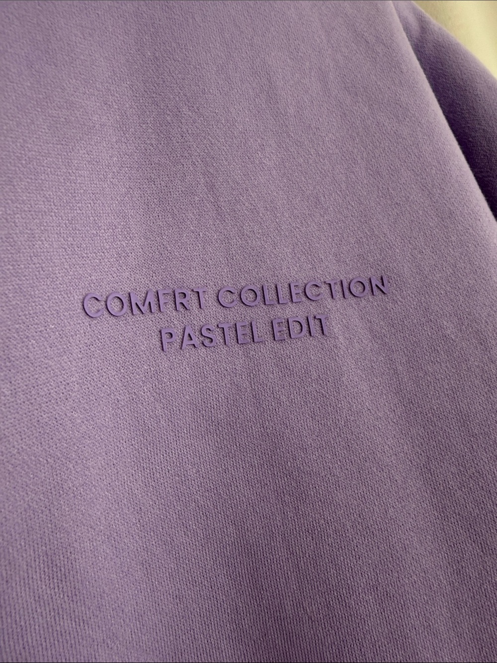 Comfrt Cozy Pastel Lavender Hoodie Heavy Cotton Oversize Sweatshirt Medium - Picture 4 of 9